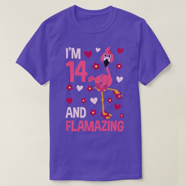 Im 14 and Flamazing Flamingo T-Shirt (Design Front)