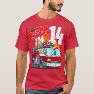 I'm 14 Fireman Birthday Fire Truck 14 Years Old Fi T-Shirt