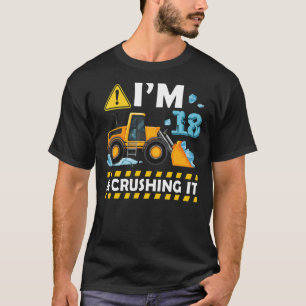 I'm 18 And Digging It Construction Excavator 18th T-Shirt