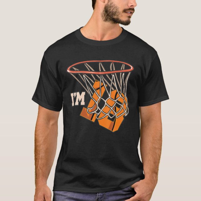 I'm 18 Basketball Theme Birthday Party Celebration T-Shirt (Front)