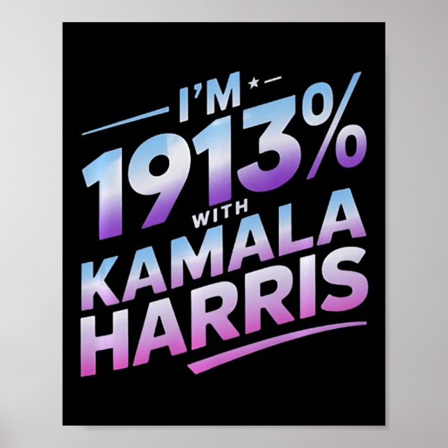Im 1913% With Kamala Harris 2024  Poster (Front)