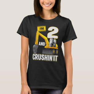 I'm 2 And Digging It Construction Excavator 2nd Bi T-Shirt