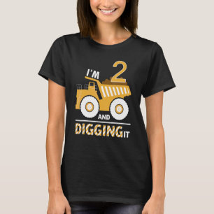I'm 2 And Digging It Construction Excavator 2nd Bi T-Shirt