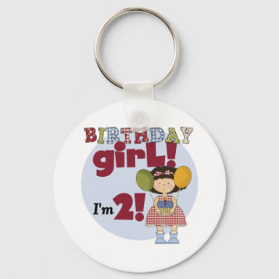 I'm 2 Birthday Girl T-shirts and Gifts Key Ring