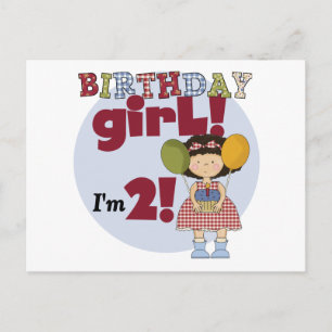 I'm 2  Birthday Girl T-shirts and Gifts Postcard