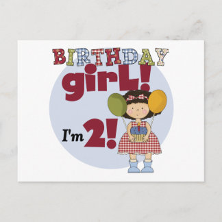 I'm 2  Birthday Girl T-shirts and Gifts Postcard