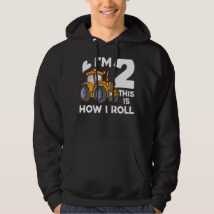 I'm 2 Farm Barnyard Tractor 2nd Birthday Party Hoodie