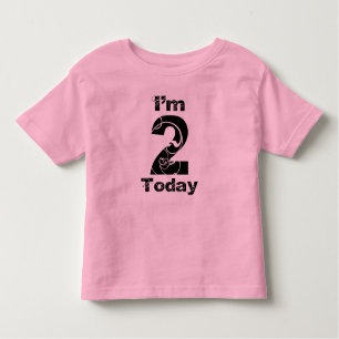 I'm 2 Today Girls Birthday Shirt