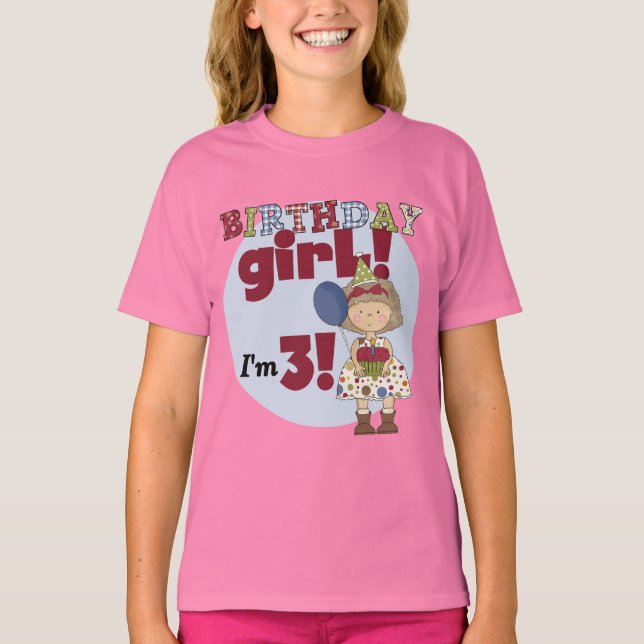 I'm 3 Birthday Girl Tshirts and Gifts (Front)