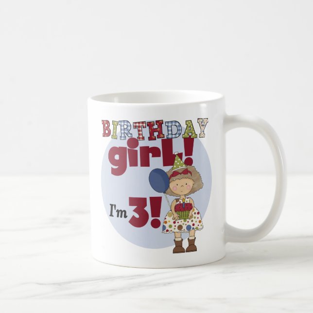 I'm 3 Birthday Girl Tshirts and Gifts Coffee Mug (Right)
