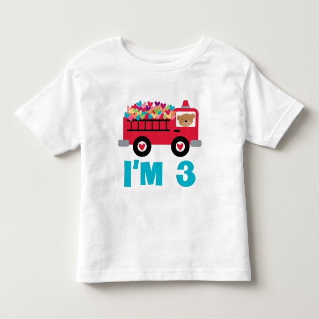 Im 3 Fire Truck Toddler T-Shirt (Front)