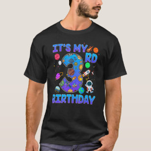 I'm 3 Years Old It's My 3rd Birthday Outer Space P T-Shirt