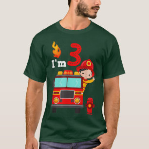 Im 3rd Birthday Boy Fire Engine Truck Toddler Fire T-Shirt