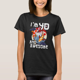 I'm 40 And Awesome Japanese Carp Koi Fish Birthday T-Shirt