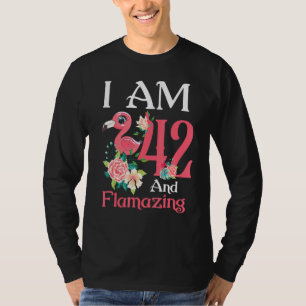 Im 42 And Flamazing Flamingo 42th Birthday Women B T-Shirt