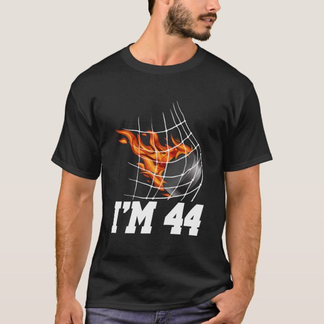 I'M 44 Ice Hockey Goal Net Sports 44Th T-Shirt (Front)