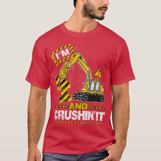 Im 4 And Crushing It Shirt 4 Years Old Digger Buil