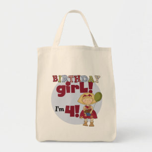 I'm 4 Birthday Girl T-shirts and Gifts Tote Bag