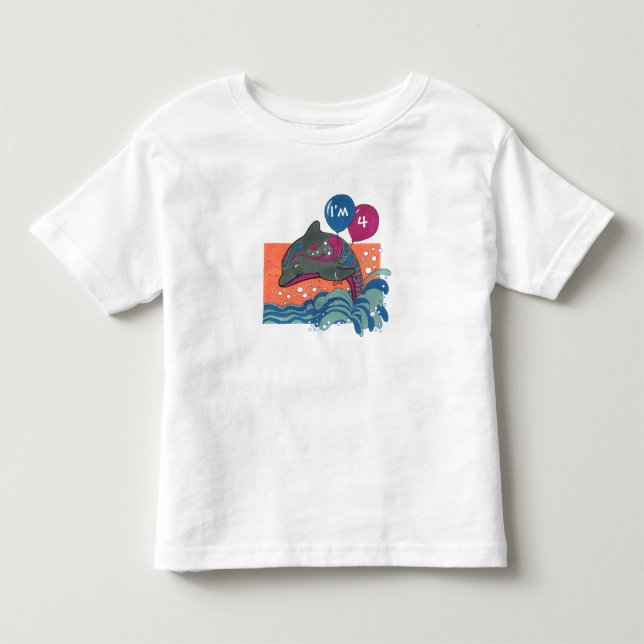 "I'm 4" Dolphin Tee (Front)