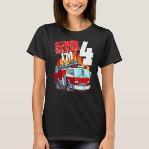 I'm 4 Fireman Birthday Fire Truck 4 Years Old Fire T-Shirt