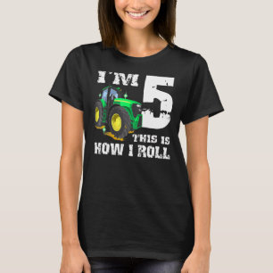 I'm 5 Farm Barnyard Tractor 5th Birthday Party T-Shirt