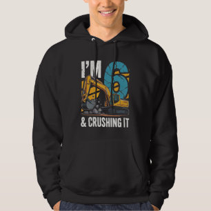Im 6 and Crushing It Construction Six Birthday Tru Hoodie