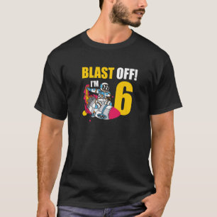 I'm 6 Astronaut  Planet Spaceship Happy Birthday T-Shirt
