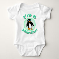 I'm 6 Months penguin baby clothes