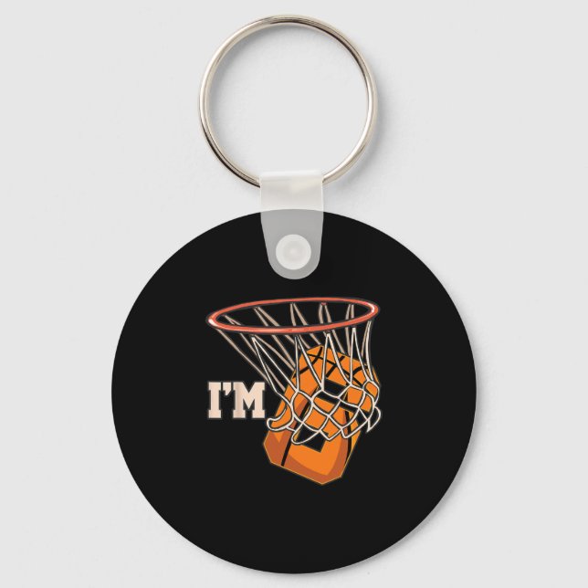 I'm 6 Sketll Theme Birthday Party Celebration 6th  Key Ring (Front)