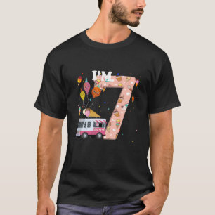 I'm 7 Birthday For Boys Girls Ice Cream Truck Todd T-Shirt