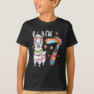 I'm 7 year old 7th Birthday Tie Dye Farm T-Shirt