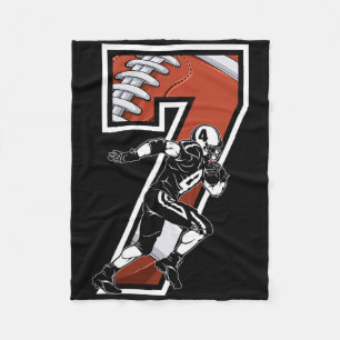 I'm 7 Years Old Football Player 7th Birthday Boys  Fleece Blanket