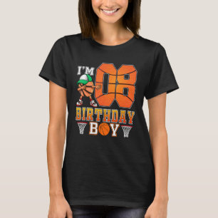 I'm 8 Years Old 8th Birthday Boy Basketball T-Shirt