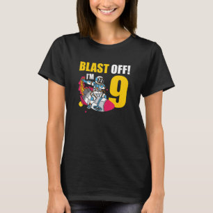 I'm 9 Astronaut Planet Spaceship Happy Birthday T-Shirt