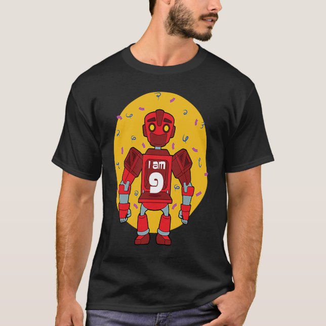 Im 9 Birthday Themed Robot T-Shirt (Front)
