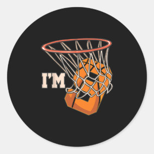 I'm 9 Sketll Theme Birthday Party Celebration 9th  Classic Round Sticker