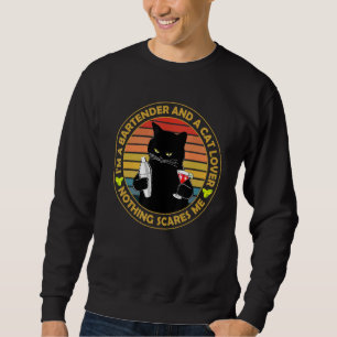 Im A Bartender And A Cat - Black Cat Bartender Sweatshirt