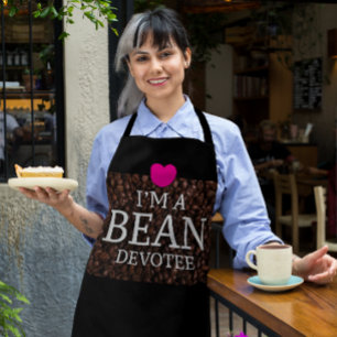 I'm A Bean Devotee, Coffee Print Apron