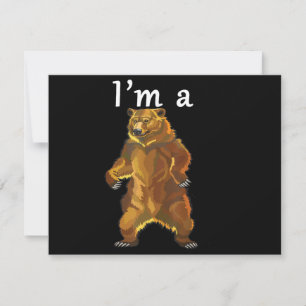 I'm a Bear Grizzly and Brown Bears Holiday Card