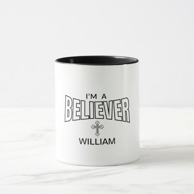 I'm a Believer Personalised Religious Mug (Center)