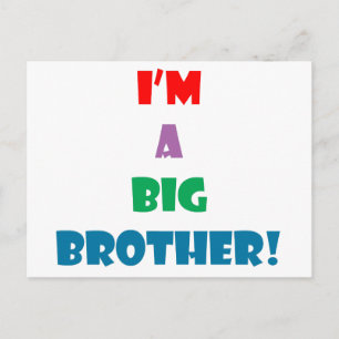 I'm a big brother text postcard