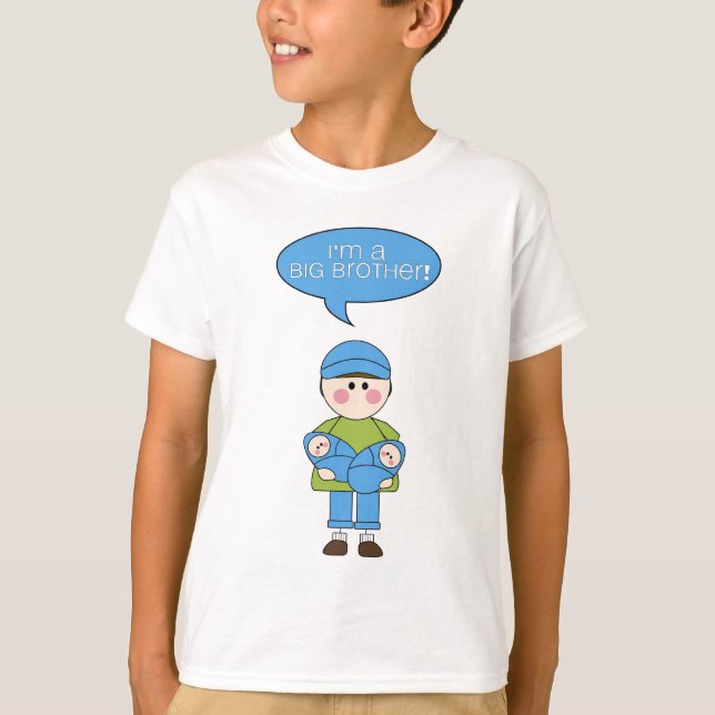i'm a big brother (twin brothers) tshirt (Front)