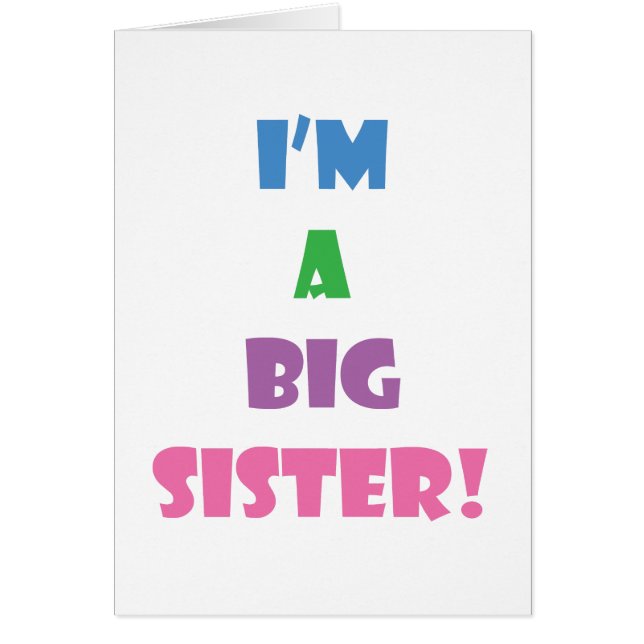 I'm a big sister text (Front)