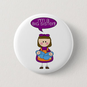 i'm a big sister (twin boys) button