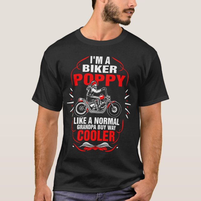 Im A Biker Poppy Tshirt (Front)