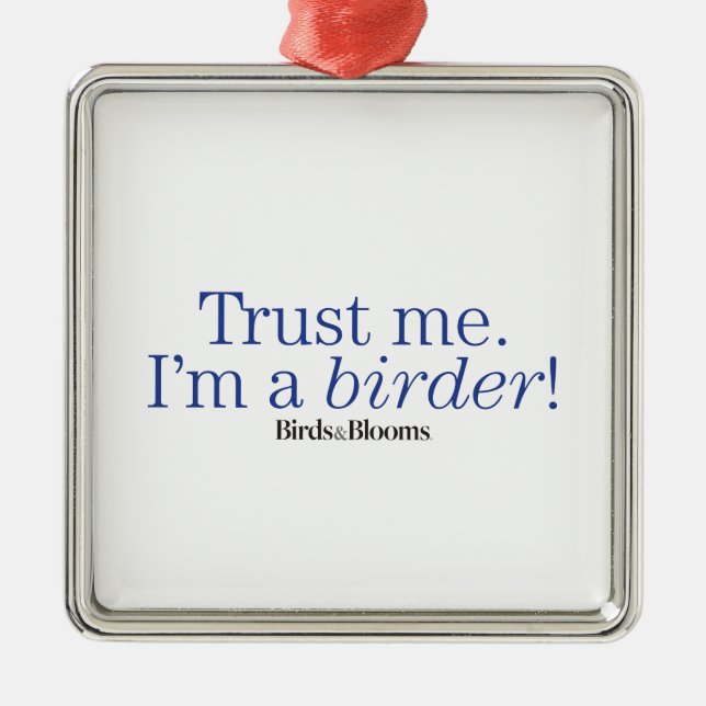 I'm a Birder Metal Tree Decoration (Front)