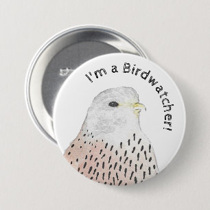 I'm a Birdwatcher Kestrel 7.5 Cm Round Badge
