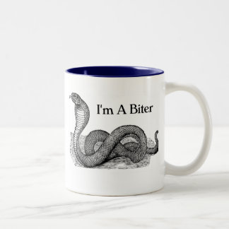 I'm a biter cobra t-shirt Two-Tone coffee mug