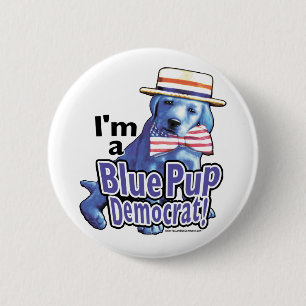 I'm A Blue Pup Democrat Button