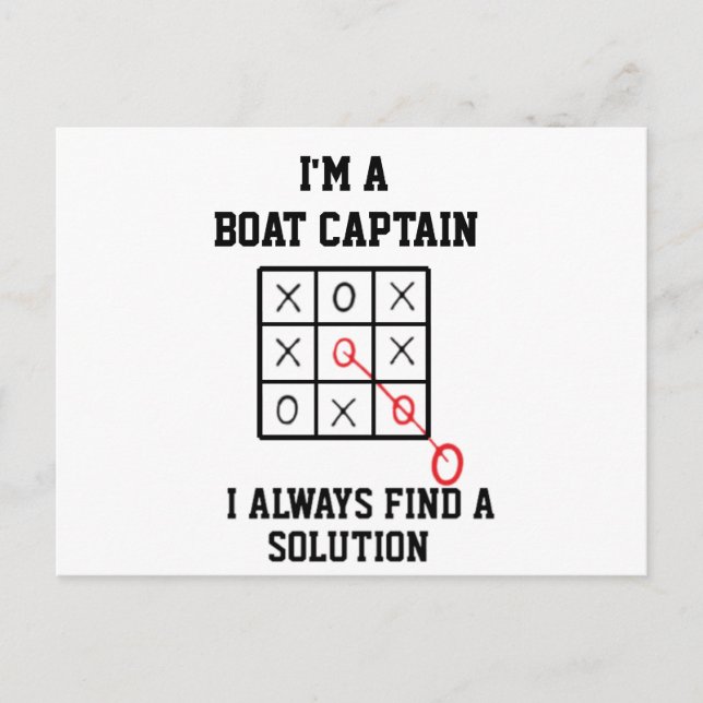 Im A Boat Captain I Always Find A Solution   Postcard (Front)